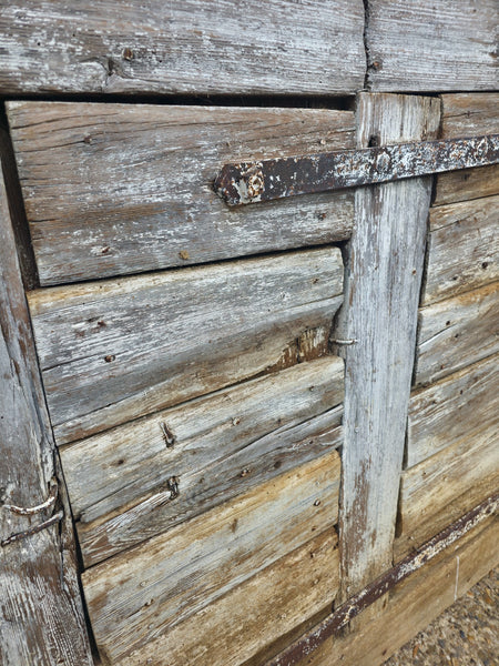 Pair Vintage Wabi Sabi French Wooden Barn Stable Doors