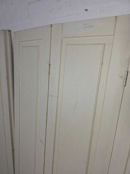 Vintage French Wooden Pine Bi Folding Window Door Shutters Screen Room Divider