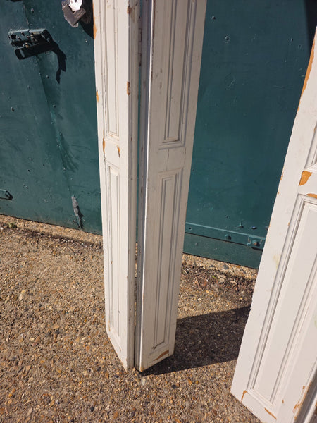 Vintage French Wooden Pine Bi Folding Window Door Shutters Screen Room Divider