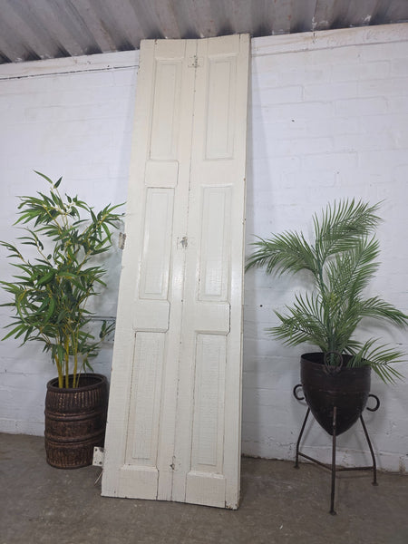 Vintage French Wooden Pine Bi Folding Window Door Shutters Screen Room Divider