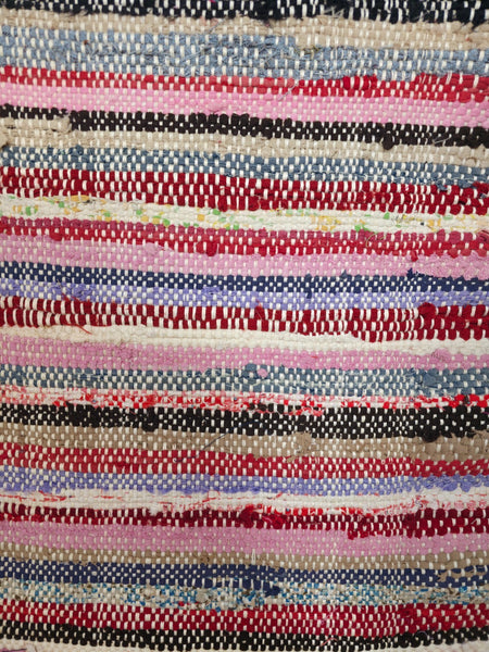 Vintage 7.9m 1950's Swedish Scandinavian Hand Woven Rag Rug Carpet Runner Yoga