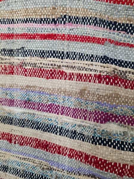 Vintage 7.9m 1950's Swedish Scandinavian Hand Woven Rag Rug Carpet Runner Yoga