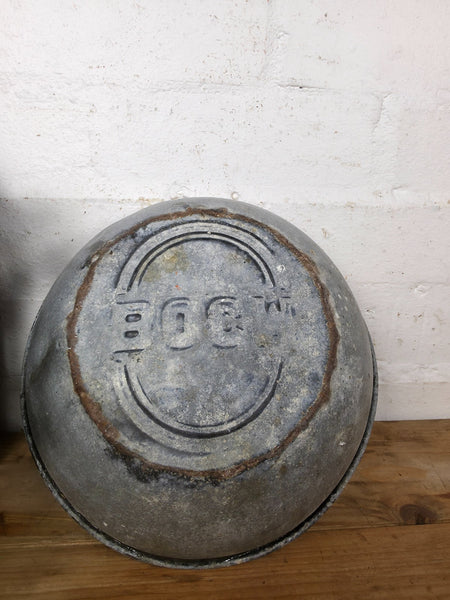 Vintage 1950's Agricultural Farming Galvanised Feeder Bowl BOCM