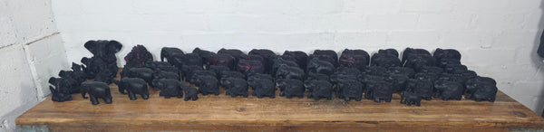 Job lot  74 Pieces Indian Hand Made Marble Resin Ornaments Statues Elephants