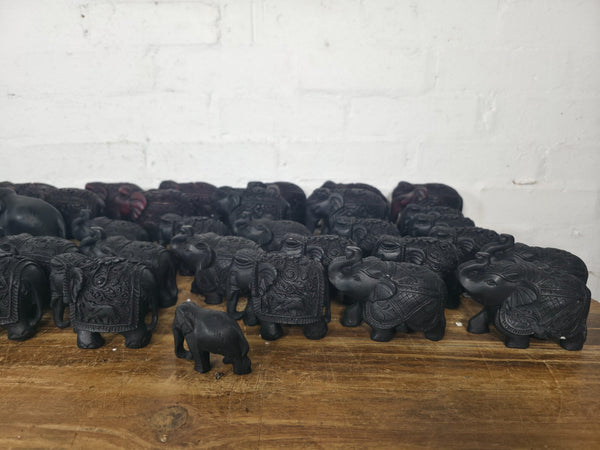 Job lot  74 Pieces Indian Hand Made Marble Resin Ornaments Statues Elephants