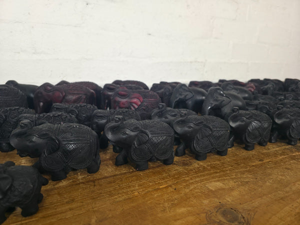 Job lot  74 Pieces Indian Hand Made Marble Resin Ornaments Statues Elephants