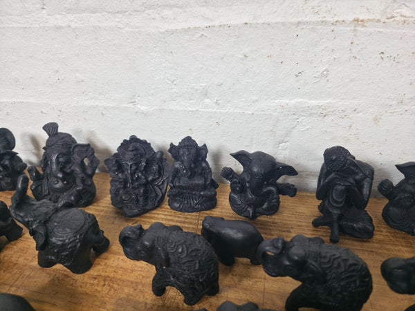 Job lot  189 Pieces Indian Hand Made Marble Resin Ornaments Statues Elephants