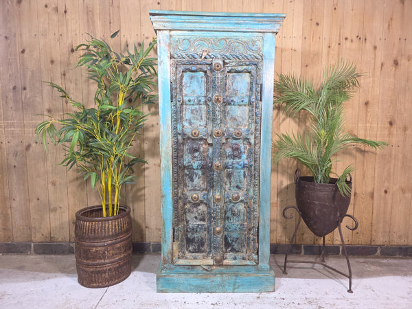 Vintage Reclaimed Indian Solid Wooden Drinks Storage Cupboard Wardrobe