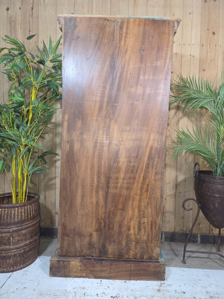 Vintage Reclaimed Indian Solid Wooden Drinks Storage Cupboard Wardrobe