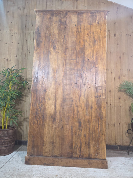 Large Vintage Indian Solid Wooden Armoire Wardrobe Kitchen Linen Cupboard
