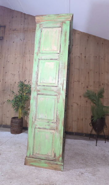 Large Vintage Indian Solid Wooden Armoire Wardrobe Kitchen Linen Cupboard