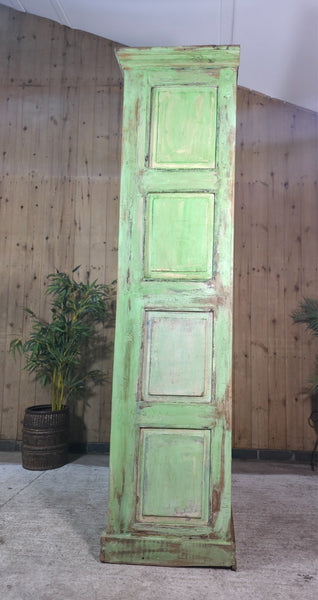 Large Vintage Indian Solid Wooden Armoire Wardrobe Kitchen Linen Cupboard