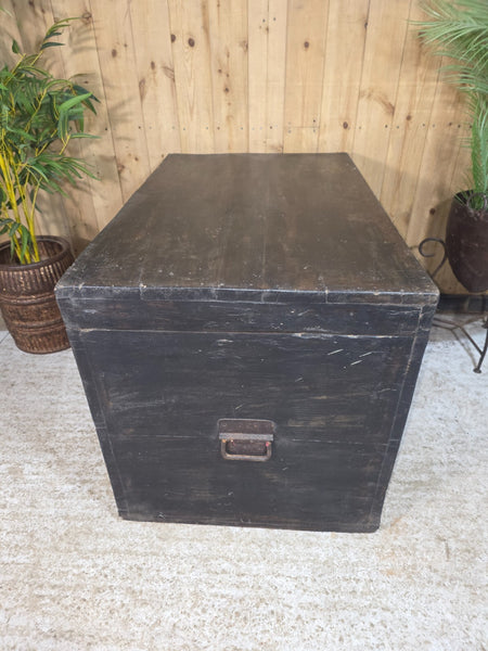 XL Vintage Reclaimed Rustic Indian Solid Wooden Blanket Box Chest Trunk Ottoman