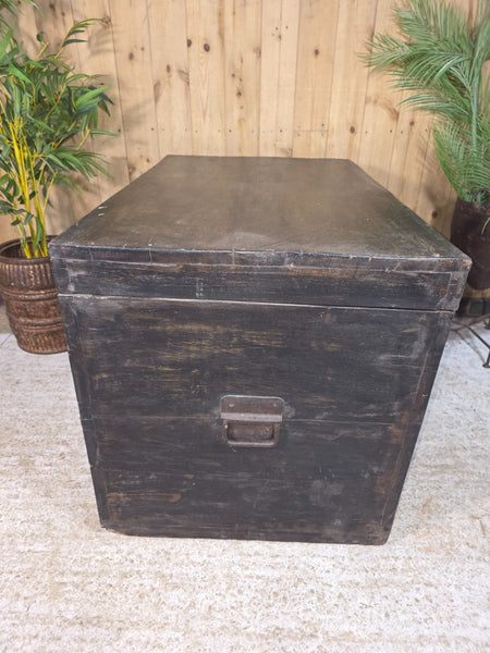 XL Vintage Reclaimed Rustic Indian Solid Wooden Blanket Box Chest Trunk Ottoman