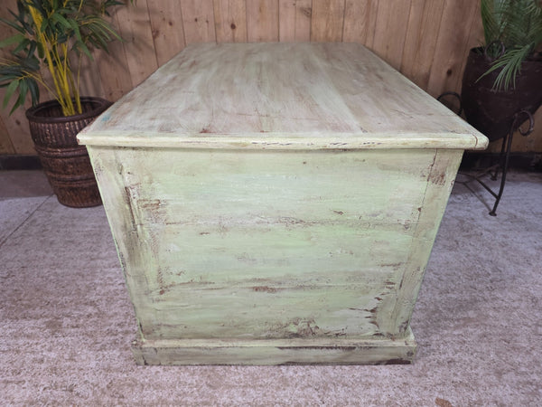 Antique Indian Solid Wooden Merchants Engineers Workman's Drawers Coffee Table