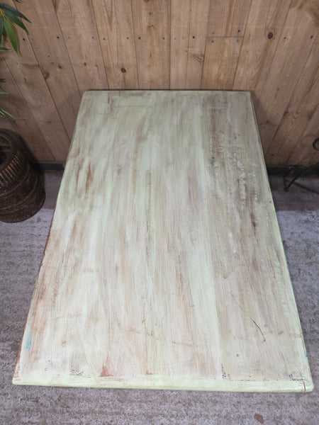 Antique Indian Solid Wooden Merchants Engineers Workman's Drawers Coffee Table