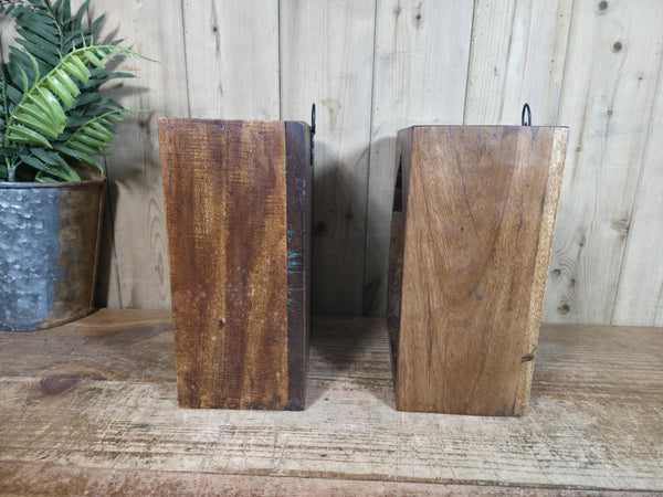 Vintage Rustic Reclaimed Indian Wooden Arched Temple Shelf Wall Display Shelves