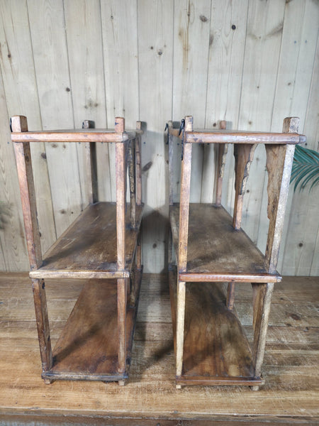 Vintage Reclaimed Indian Solid Wooded Arched Temple Wall Display Shelf Shelves