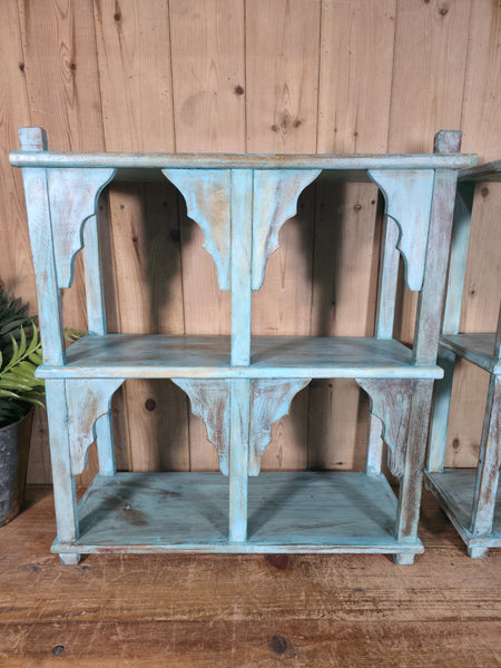 Vintage Reclaimed Indian Solid Wooded Arched Temple Wall Display Shelf Shelves