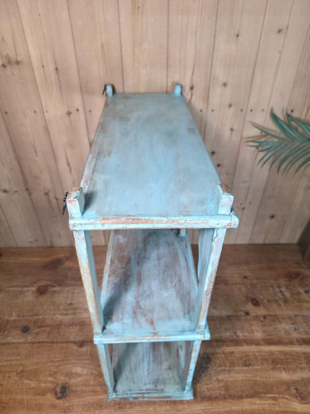 Vintage Reclaimed Indian Solid Wooded Arched Temple Wall Display Shelf Shelves