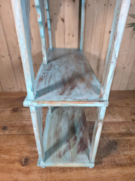 Vintage Reclaimed Indian Solid Wooded Arched Temple Wall Display Shelf Shelves