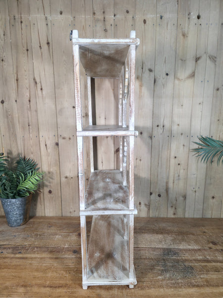 Vintage Reclaimed Indian Solid Wooded Arched Temple Wall Display Shelf Shelves