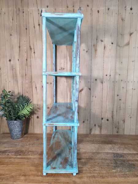 Vintage Reclaimed Indian Solid Wooded Arched Temple Wall Display Shelf Shelves