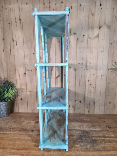 Vintage Reclaimed Indian Solid Wooded Arched Temple Wall Display Shelf Shelves