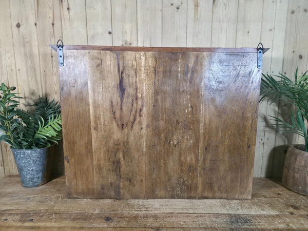 Vintage Reclaimed Indian Carved Wooded Arched Temple Wall Display Shelf Shelves