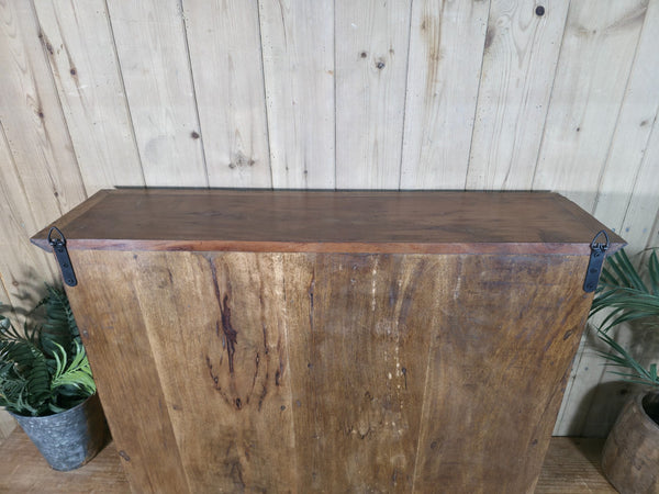 Vintage Reclaimed Indian Carved Wooded Arched Temple Wall Display Shelf Shelves