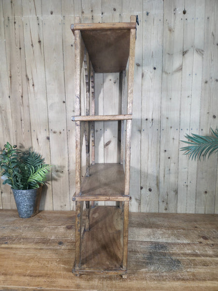 Vintage Reclaimed Indian Solid Wooded Arched Temple Wall Display Shelf Shelves