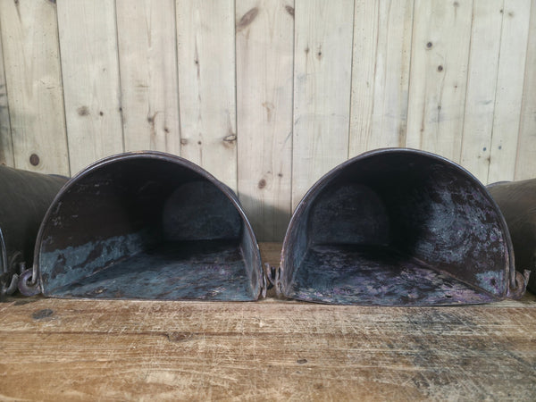 Rustic Reclaimed Metal Wall Hanging Half Bucket Garden Herb Planter Pot