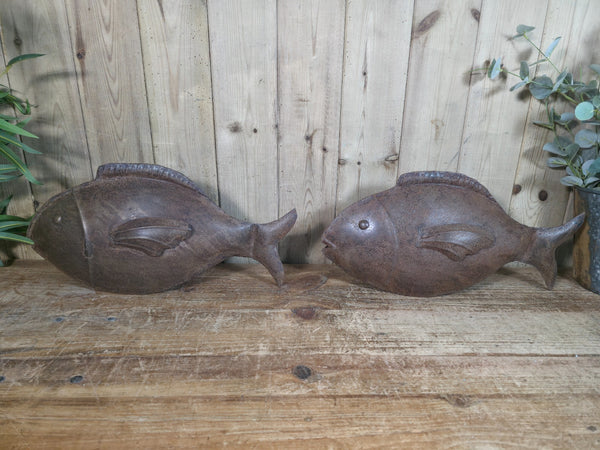 Rustic Reclaimed Recycled Tin Metal Puffer Fish Garden Ornament Sculpture