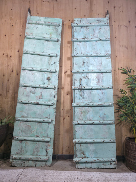 Large 19th Century Indian Traditional Solid Wooden Temple Palace Doors
