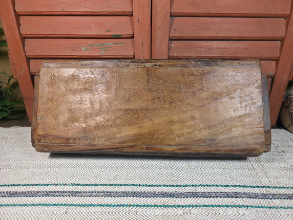 Vintage Rustic Wabi Sabi Hand Made Hardwood Wooden Trough