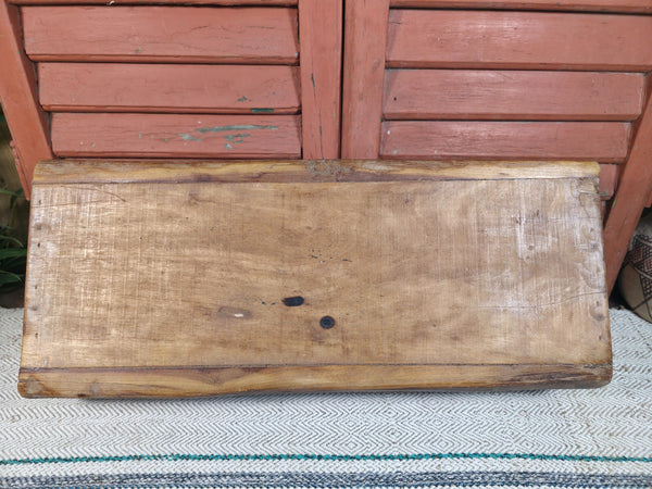 Vintage Rustic Wabi Sabi Hand Made Hardwood Wooden Trough