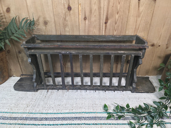 Vintage Rustic Indian Kitchen Tea Chai Spice Rack Cup Saucer Plate Wall Shelf