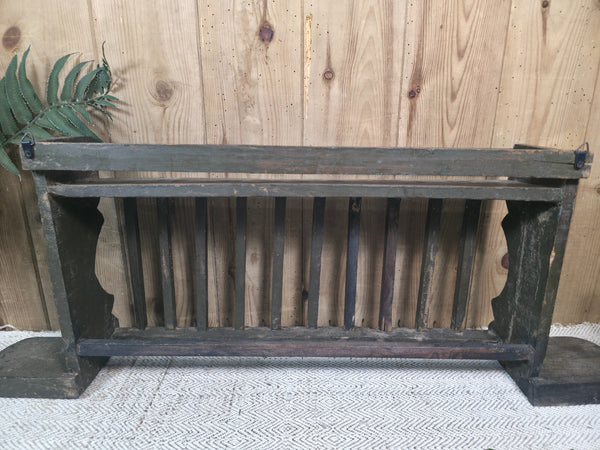 Vintage Rustic Indian Kitchen Tea Chai Spice Rack Cup Saucer Plate Wall Shelf