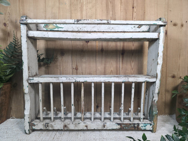 Vintage Rustic Indian Kitchen Tea Chai Spice Rack Cup Saucer Plate Wall Shelf