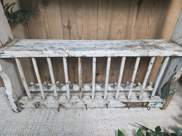 Vintage Rustic Indian Kitchen Tea Chai Spice Rack Cup Saucer Plate Wall Shelf