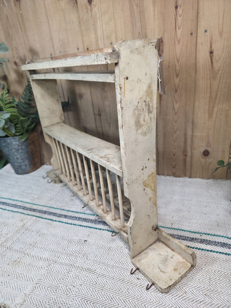 Vintage Rustic Indian Kitchen Tea Chai Spice Rack Cup Saucer Plate Wall Shelf