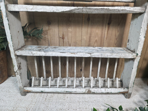 Vintage Rustic Indian Kitchen Tea Chai Spice Rack Cup Saucer Plate Wall Shelf