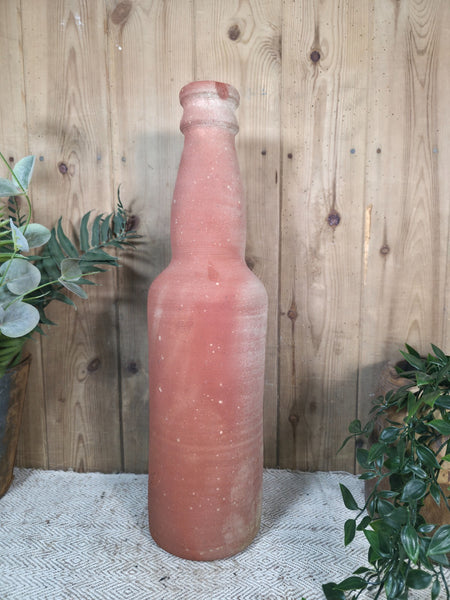 Rustic Wabi Sabi Hand Made Mediterranean Terracotta Bottle Vase Urn Pot