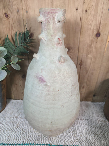 Rustic Wabi Sabi Hand Made Mediterranean Terracotta Vase Urn Pot