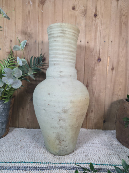 Rustic Wabi Sabi Hand Made Mediterranean Terracotta Vase Urn Pot