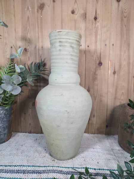 Rustic Wabi Sabi Hand Made Mediterranean Terracotta Vase Urn Pot