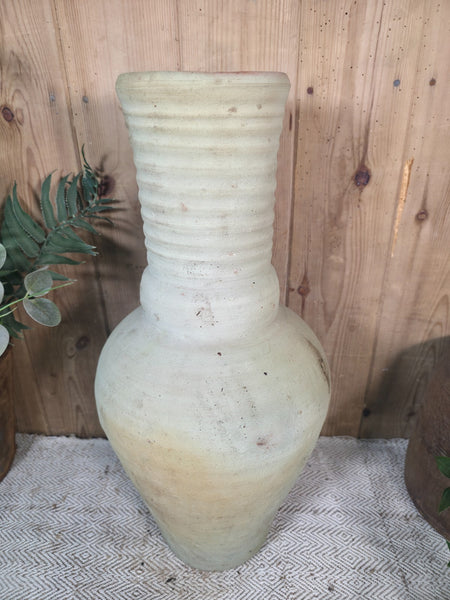 Rustic Wabi Sabi Hand Made Mediterranean Terracotta Vase Urn Pot