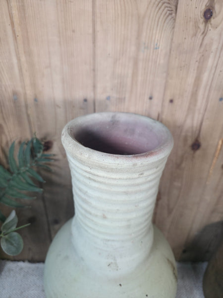 Rustic Wabi Sabi Hand Made Mediterranean Terracotta Vase Urn Pot