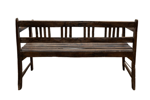 Vintage Rustic Indian Colonial Solid Wooden Bench seat