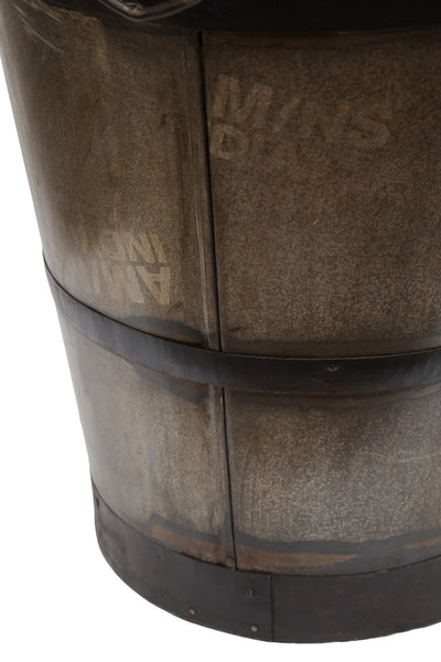 XL Large Rustic Reclaimed Galvanised Round Metal Olive Tree Garden Planter